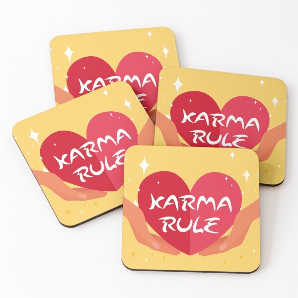 Item preview, Karma Rule - Oriental Style Love Heart Cupping Hands - Red on Yellow designed and sold by NoMatterLab.