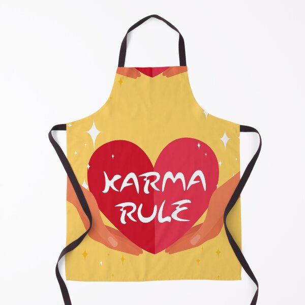 Item preview, Karma Rule - Oriental Style Love Heart Cupping Hands - Red on Yellow designed and sold by NoMatterLab.