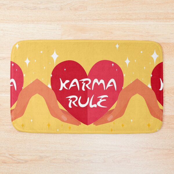 Item preview, Karma Rule - Oriental Style Love Heart Cupping Hands - Red on Yellow designed and sold by NoMatterLab.