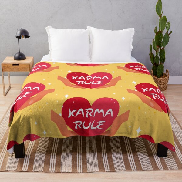 Item preview, Karma Rule - Oriental Style Love Heart Cupping Hands - Red on Yellow designed and sold by NoMatterLab.