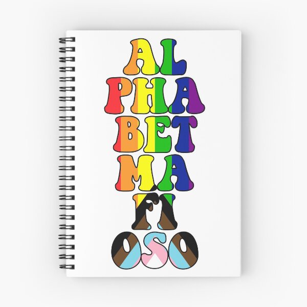 Item preview, Alphabet Mafioso Rainbow LGBTQ Typography designed and sold by Happy Puppy Print On Demand.