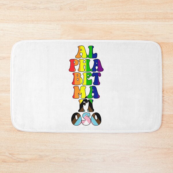 Item preview, Alphabet Mafioso Rainbow LGBTQ Typography designed and sold by Happy Puppy Print On Demand.