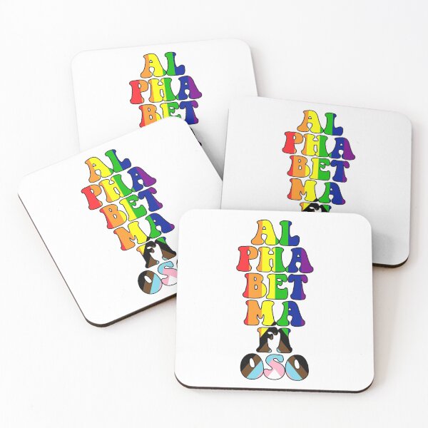 Item preview, Alphabet Mafioso Rainbow LGBTQ Typography designed and sold by Happy Puppy Print On Demand.