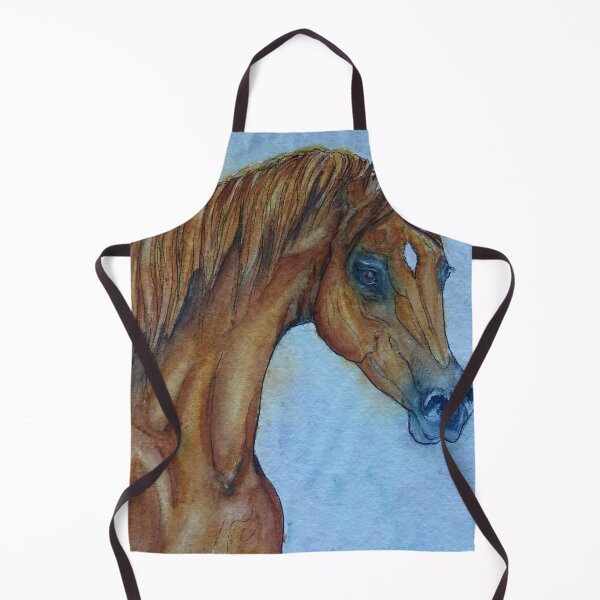 Item preview, Arabian horse portait painting designed and sold by horseaddicted.