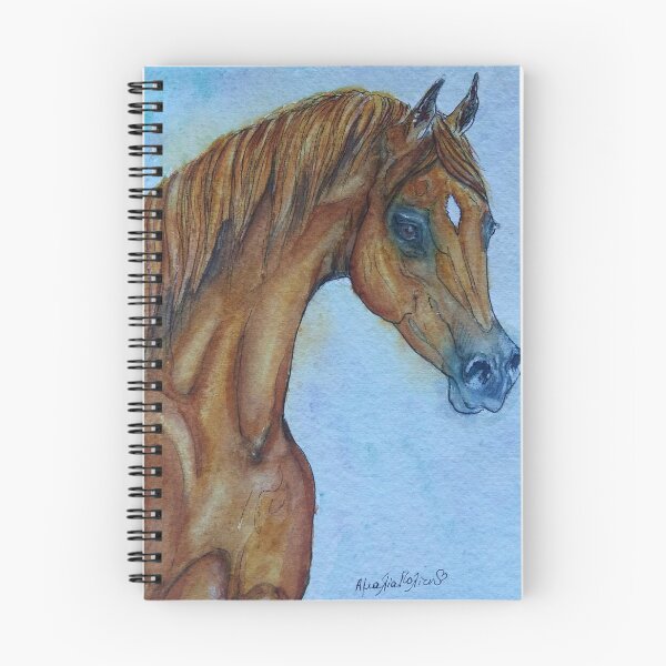 Item preview, Arabian horse portait painting designed and sold by horseaddicted.