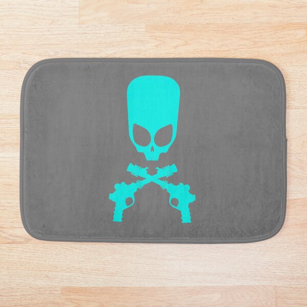 Item preview, Alien Skull and Blaster Cyan on Grey designed and sold by PK-inK.
