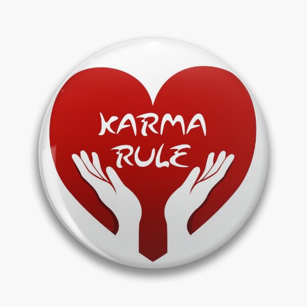 Item preview, Karma Rule - Oriental Style Love Heart Hands - Red on White designed and sold by NoMatterLab.