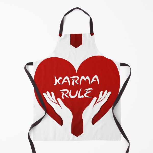 Item preview, Karma Rule - Oriental Style Love Heart Hands - Red on White designed and sold by NoMatterLab.