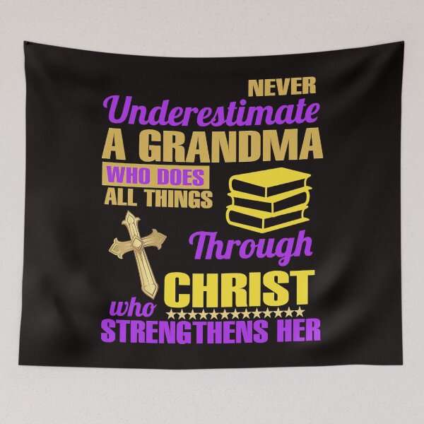 Item preview, Never Underestimate A Grandma Who Does All Things Christian designed and sold by BiancaMoss51.
