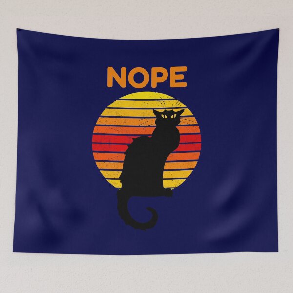 Item preview, Nope Cat Retro Style Gift designed and sold by CatArtStore.