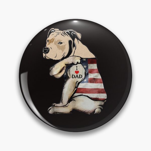 Item preview, Pitbull I Love Dad Tattoo Fathers Day designed and sold by BiancaMoss51.