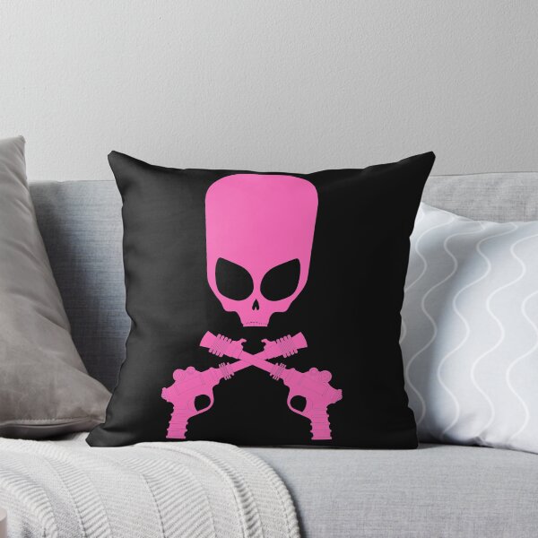 Item preview, Alien Skull and Blaster Magenta on Black designed and sold by PK-inK.