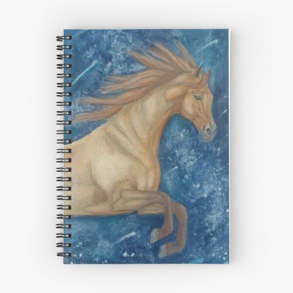 Item preview, Perlino jumping horse portrait painting designed and sold by horseaddicted.