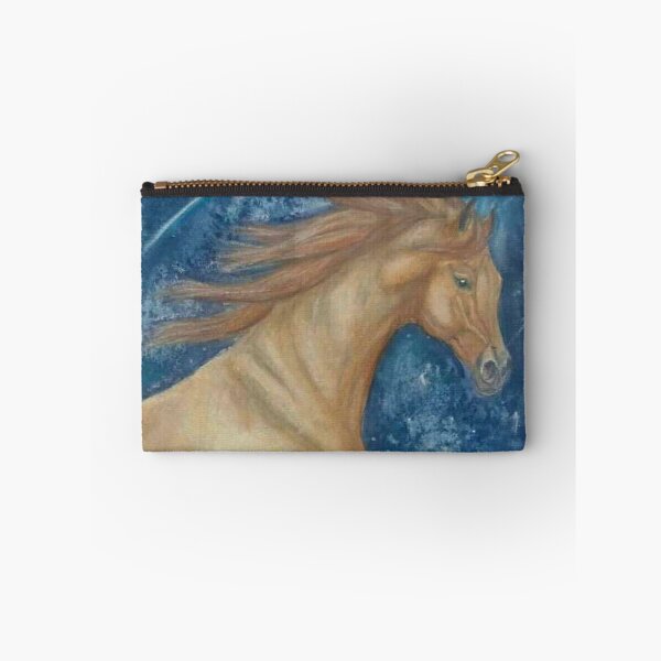 Item preview, Perlino jumping horse portrait painting designed and sold by horseaddicted.