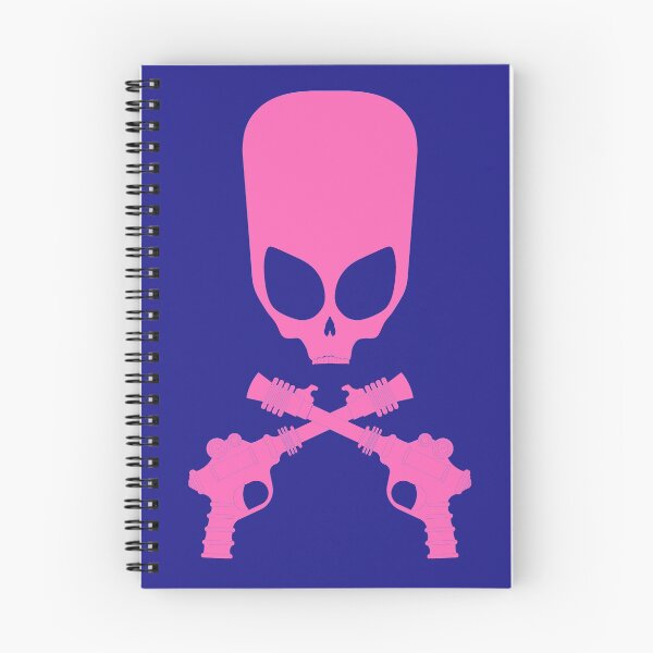 Item preview, Alien Skull and Blaster Magenta on Blue designed and sold by PK-inK.