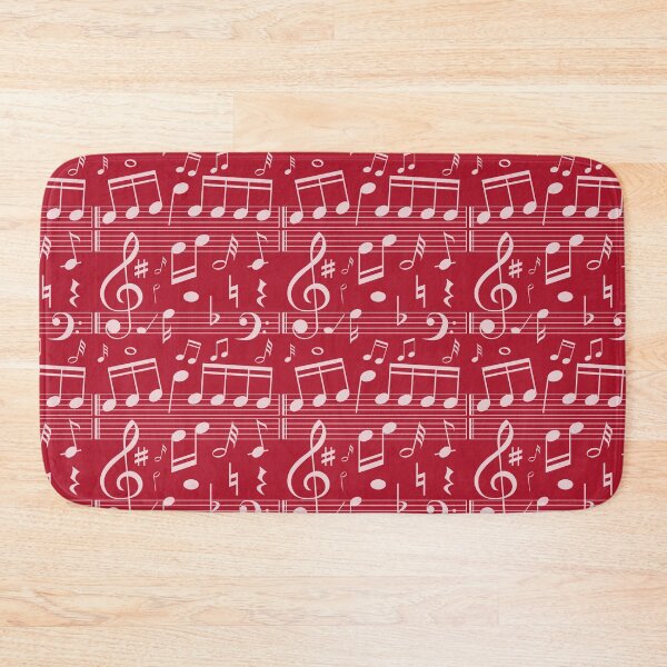 Item preview, Music Notes on Red designed and sold by KrisInStitches.