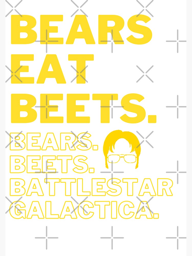 "Dwight Schrute The Office Bears Beets Battlestar Galactica" Sticker