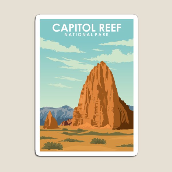 Item preview, Capitol Reef National Park Vintage and Retro Travel Poster designed and sold by Stadify.