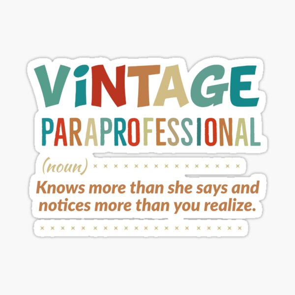 Aperçu de l'œuvre Paraprofessionnel Vintage créée et vendue par Luna1Shop.