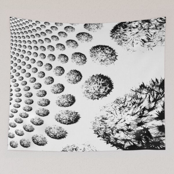 Item preview, Ball of Dandelion Fluff Seeds as the Basis of a Julia Style Fractal Pattern, Colours Inversed from the Original Monotone Version designed and sold by Geoff Treagus.