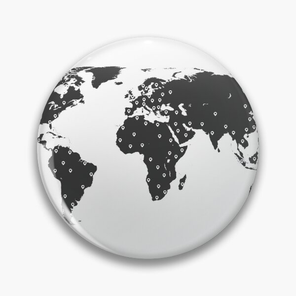 Item preview, My favorite places (World map) tattoo style sillhouette  designed and sold by chillstudio.
