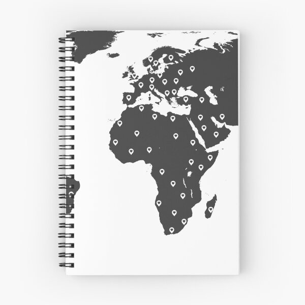 Item preview, My favorite places (World map) tattoo style sillhouette  designed and sold by chillstudio.