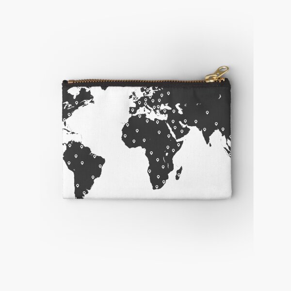 Item preview, My favorite places (World map) tattoo style sillhouette  designed and sold by chillstudio.