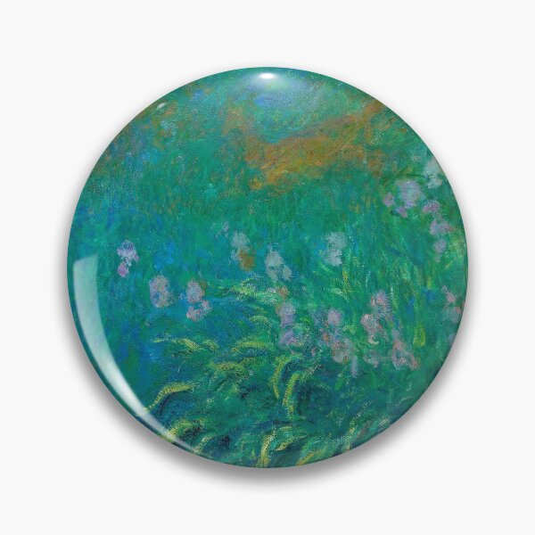 Item preview, Irises Claude Monet French Impressionist Emerald Greens Blues designed and sold by Jaydee001.