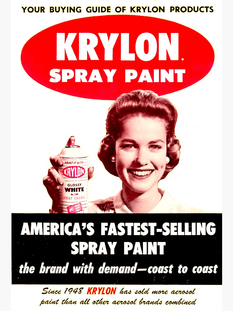 "vintage Krylon spray paint sign" Sticker for Sale by KVandal Redbubble