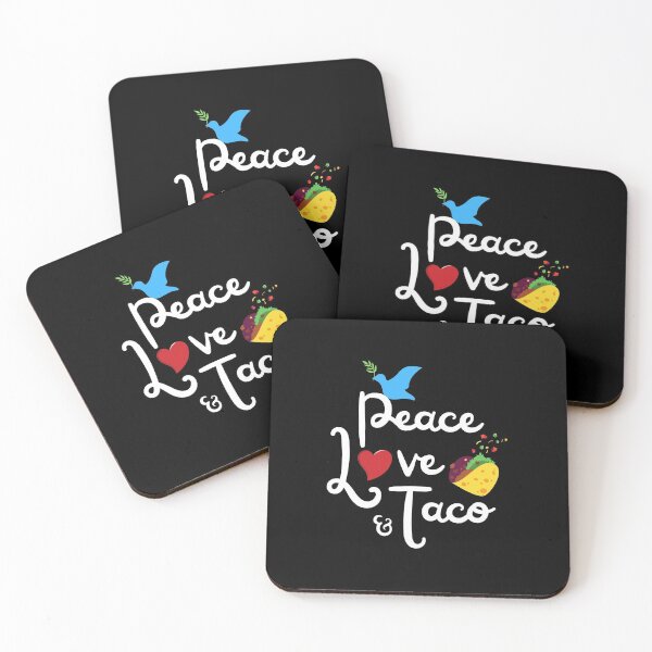 Item preview, Peace Love Taco, Mexican Taco Lover_Dark designed and sold by Respire2020.