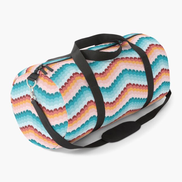 Item preview, Bargello scallop waves turquoise coral designed and sold by colorofmagic.