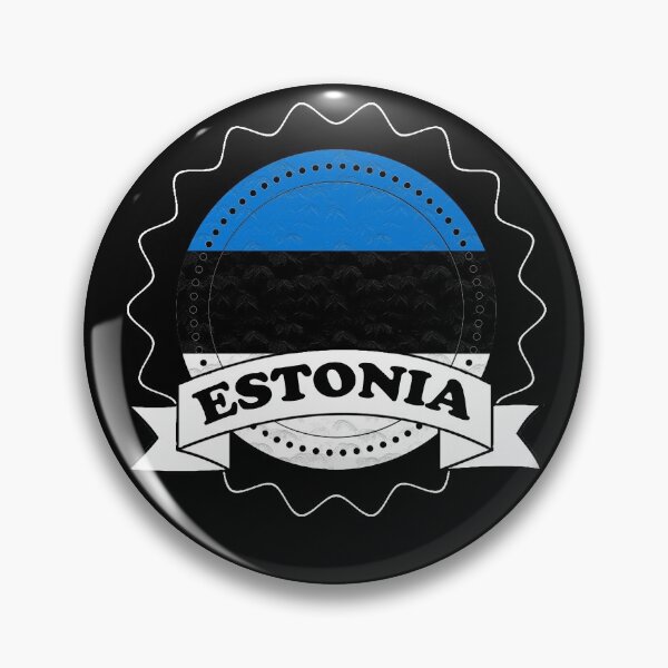 Item preview, Estonia Emblem-Badge-Flag designed and sold by Gina-Driada.