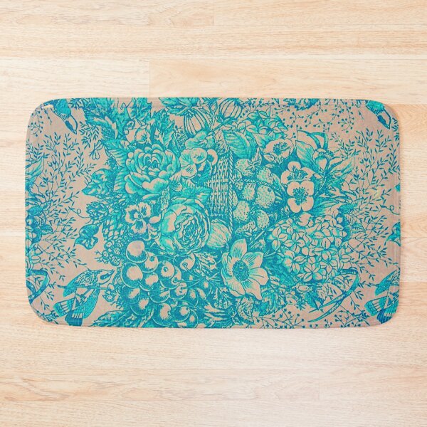 Item preview, Turquoise blue retro pattern vintage designed and sold by Birdhead.