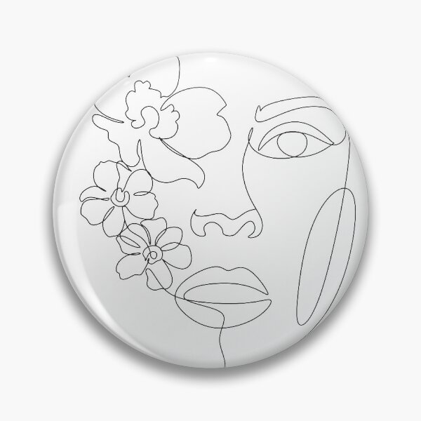 Item preview, Flower in woman head. line illustration. Line drawing. One line. Nature face. Nature cosmetics. Flower icon. Minimalist print. One Line Black White Drawing Artwork, Minimalist Couple Art, Minim designed and sold by OneLinePrint.