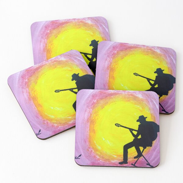 Item preview, Guitarist art print, guitarist painting, guitarist shadow designed and sold by elart66.