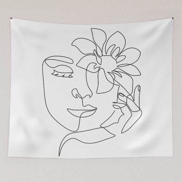 Item preview, Plant Head Woman Art Print | Woman With Plants on Head Poster | Flower Woman Wall Art | Woman With Flower Head Print | Line Drawing Woman designed and sold by OneLinePrint.