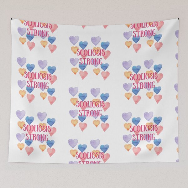 Item preview, Scoliosis Strong With Hearts Design - Pink designed and sold by hopescoliosis.