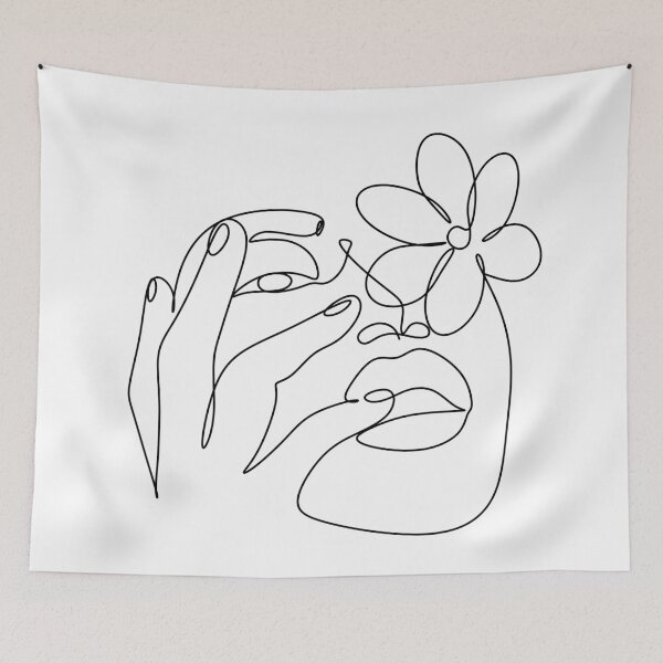 Item preview, Nature woman head. Line art female face designed and sold by OneLinePrint.