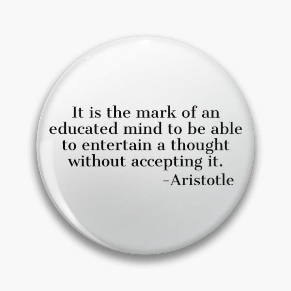 Item preview, Aristotle on an educated mind designed and sold by Yviemakes.