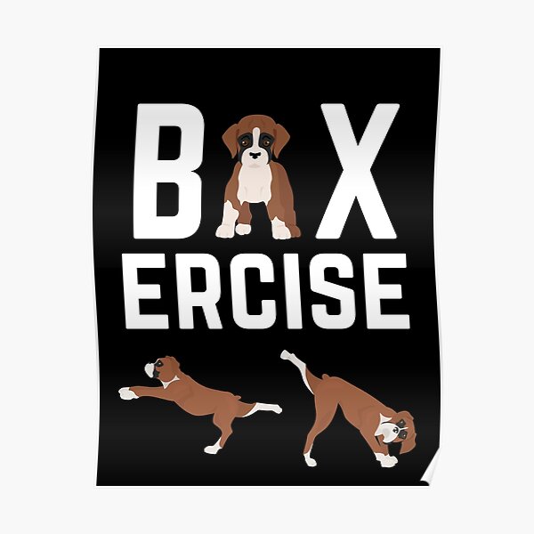 Póster «Dueños de perros Boxer Aeróbicos para perros Boxercise» de ...
