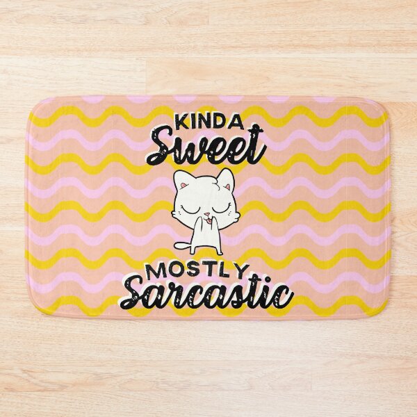 Item preview, Kinda Sweet Mostly Sarcastic - Japanese Kawaii Aesthetic, Cat designed and sold by ladylaughprints.