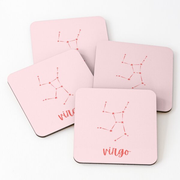 Item preview, minimalist virgo constellation in red and pink designed and sold by neopop.