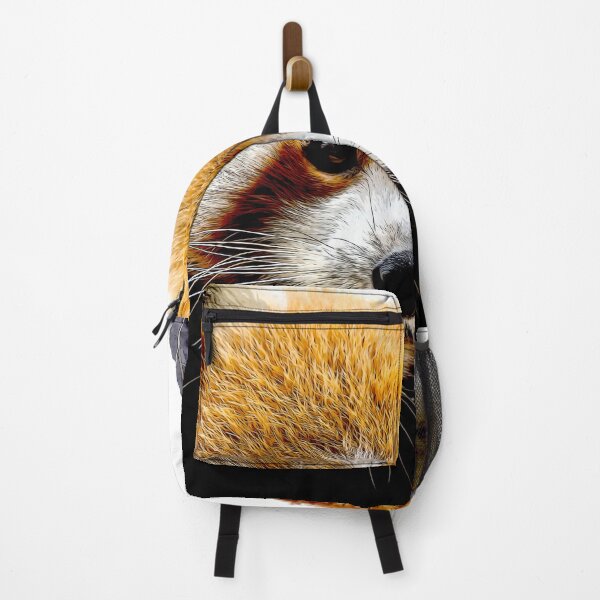 Item preview, Horizontal full length Closeup shot Red panda bear playing on a tree trunk. Face of a red panda bear showing its tongue designed and sold by Artsy Boulevard.