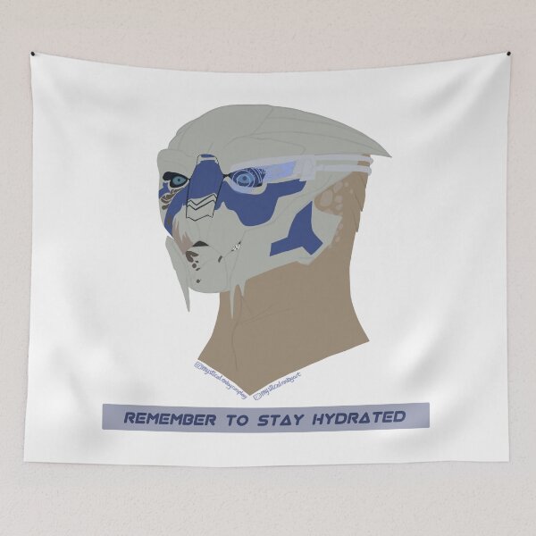 Item preview, 'Remember to stay hydrated' Garrus Vakarian designed and sold by MysticalEnby.
