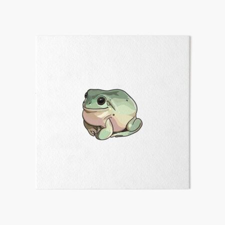 Thick round milky frog Art Board Print