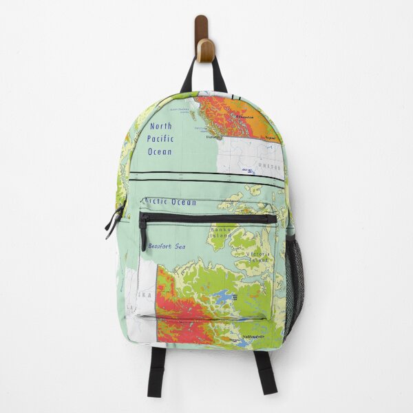 Item preview, Canada map, topographic map of Canada with names of the oceans, seas, Lakes, capitals, and boundaries designed and sold by mashmosh.