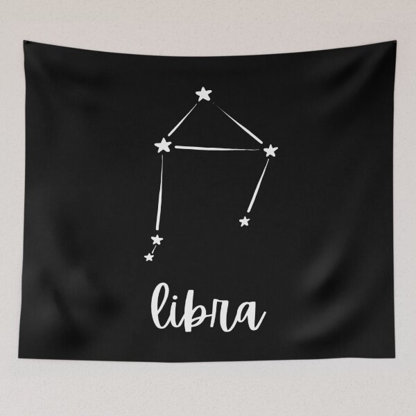Item preview, minimalist libra constellation in black and white  designed and sold by neopop.