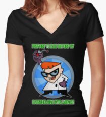 Dexter's Laboratory Women's Fitted V-Neck T-Shirt