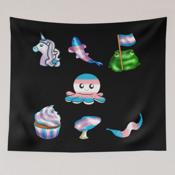 Item preview, Transgender Pride Flag Sticker Pack designed and sold by You-Are-Valid.