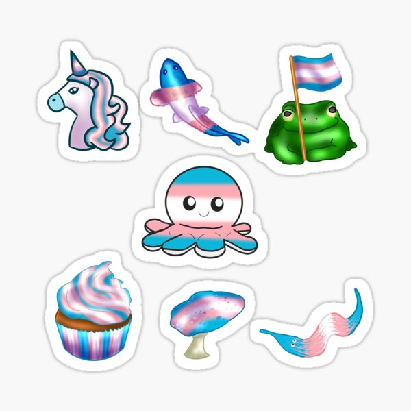 Transgender Pride Flag Sticker Pack Sticker